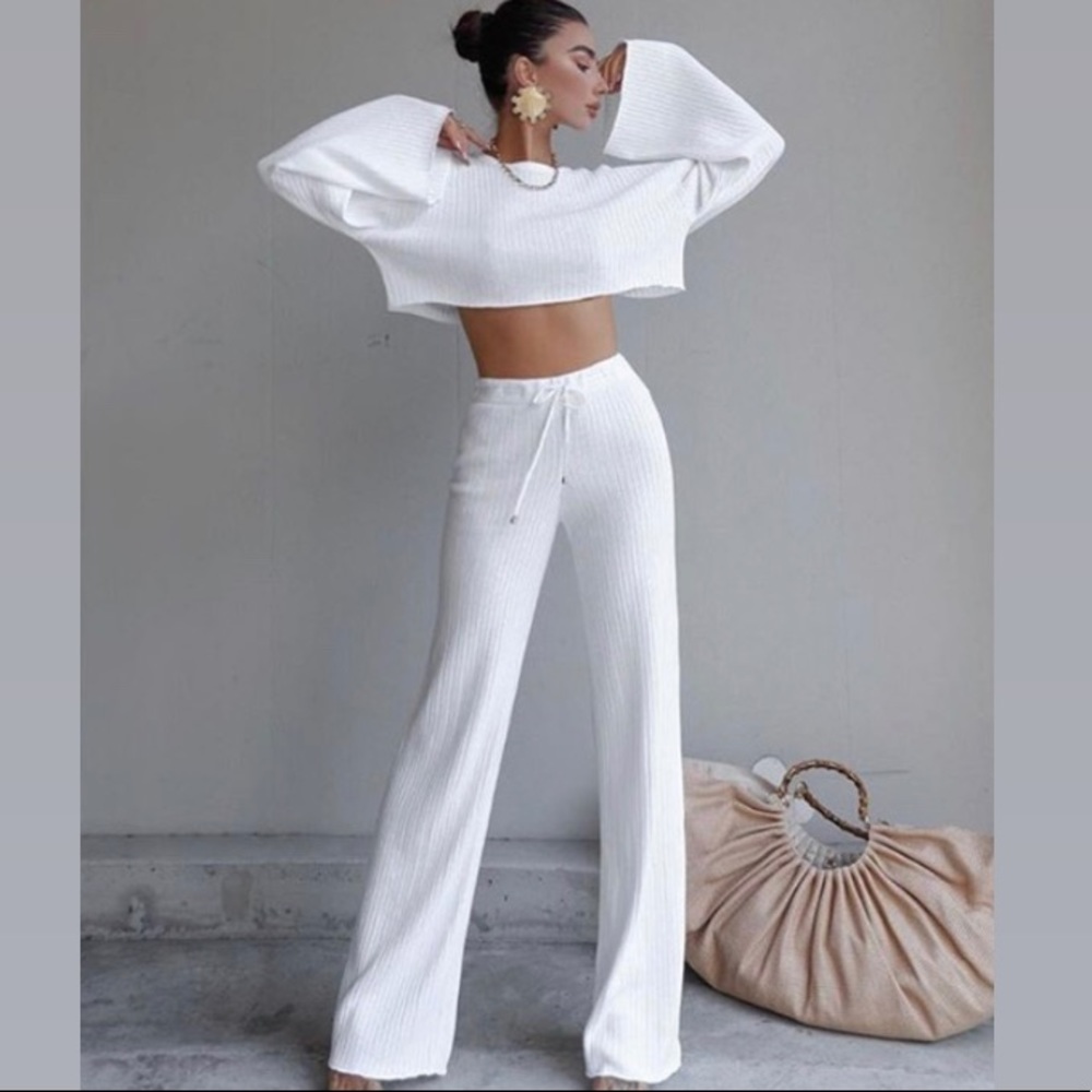 White Two Piece Lounge Set